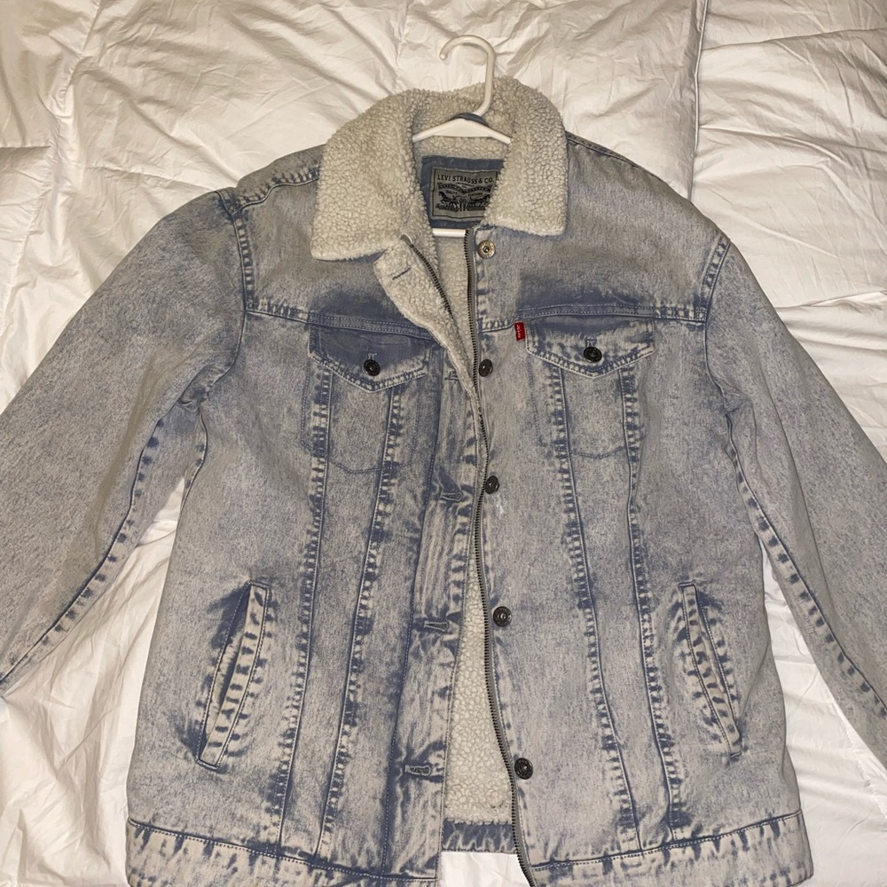 Vintage Levi Jean Jacket Lined with Sherpa